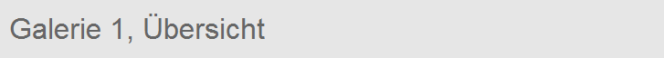 Galerie 1, bersicht